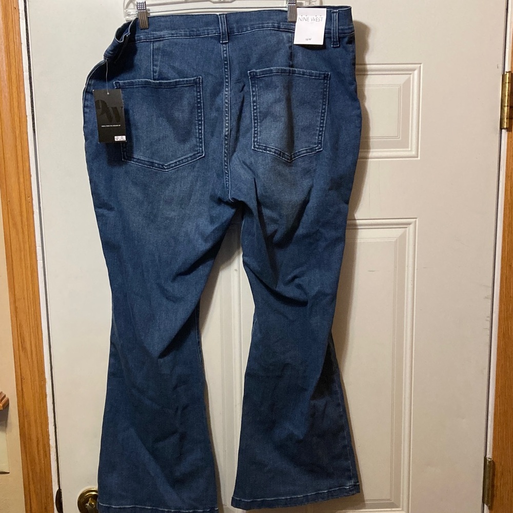 Nine West Dark Blue Denim Jeans 16W NWT